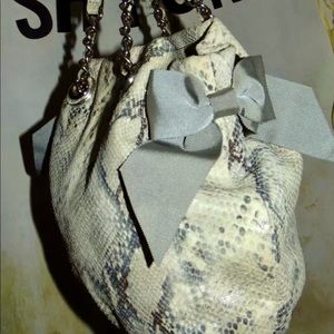 ✨Kate Spade ✨ Limited Ed leather gray hobo bows bag python clean 🌟 handbag
